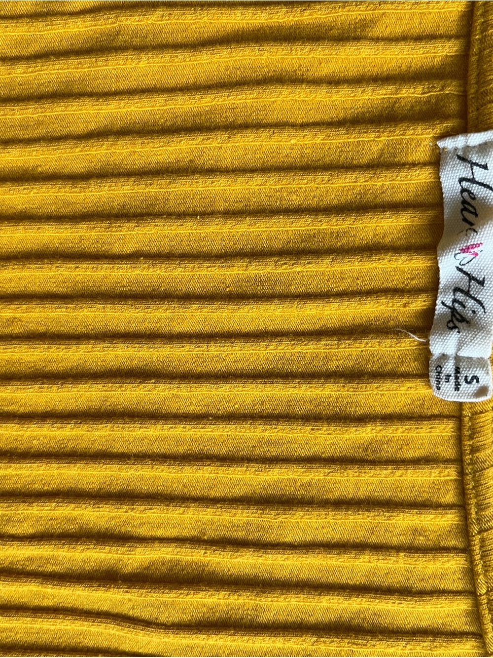 LAWLESS Ribbed Button-Front Yellow Top - Picture 3 of 4